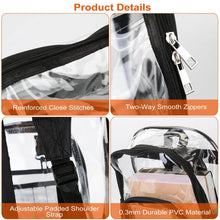 Load image into Gallery viewer, Book Bag Waterproof PVC Clear Backpack 5.3Gal with Reinforced Strap