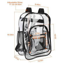 Load image into Gallery viewer, Book Bag Waterproof PVC Clear Backpack 5.3Gal with Reinforced Strap