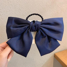 将图片加载到图库查看器,Bow-Knot Elastic Hair Bands Accessories Fashion Hair Band Long Ribbon Bow Ponytail Hair Tie Scrunchies Ponytail Holder Accessories for Women And Girls