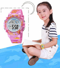 将图片加载到图库查看器,Boys Sports Military Kids Digital Watches Student Childrens Watch Fashion Luminous Led Alarm Camouflage Green Waterproof 7 Color Led Backlight Multifuction Wristwatch For Boys Girls