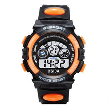 将图片加载到图库查看器,Boys Sports Military Kids Digital Watches Student Childrens Watch Fashion Luminous Led Alarm Camouflage Green Waterproof 7 Color Led Backlight Multifuction Wristwatch For Boys Girls