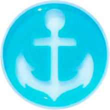 Load image into Gallery viewer, Clear Acrylic Double Flare Turquoise Blue Anchor Saddle Plug Set 6mm to 20mm