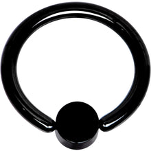 将图片加载到图库查看器,14G 3/8 Clear Gem 4mm Disc Black IP BCR Captive Ring