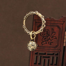 Load image into Gallery viewer, Brass Handicraft Die-Casting Wind Chimes Bell Button Wind Bell Bronze Bell Gift Home Decoration Pendant Brown Bell Metal Chandelier Wind Chime
