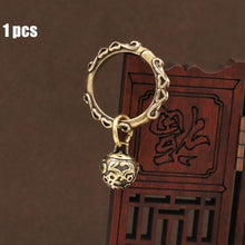 Load image into Gallery viewer, Brass Handicraft Die-Casting Wind Chimes Bell Button Wind Bell Bronze Bell Gift Home Decoration Pendant Brown Bell Metal Chandelier Wind Chime