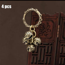 Load image into Gallery viewer, Brass Handicraft Die-Casting Wind Chimes Bell Button Wind Bell Bronze Bell Gift Home Decoration Pendant Brown Bell Metal Chandelier Wind Chime