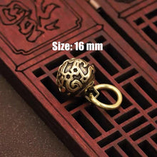 Load image into Gallery viewer, Brass Handicraft Die-Casting Wind Chimes Bell Button Wind Bell Bronze Bell Gift Home Decoration Pendant Brown Bell Metal Chandelier Wind Chime