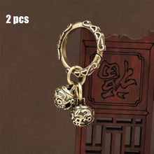 Load image into Gallery viewer, Brass Handicraft Die-Casting Wind Chimes Bell Button Wind Bell Bronze Bell Gift Home Decoration Pendant Brown Bell Metal Chandelier Wind Chime