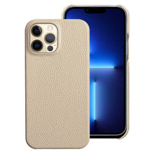 Load image into Gallery viewer, Bright Orange Mobile Phone Case With Coated Leather Case Protective Slim Phone Case Cowhide Genuine Leather Phone Case for iPhone 14 13 Pro Max Luxury Back Cover
