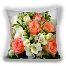 将图片加载到图库查看器,Bright Red Flower Cushion Cover Home Fashion Decoration Red Orange Pink Poppy Flowers Decorative Throw Pillow Cover Case Cushion Home Living Room Pillow Case Super Soft Short Plush Cushion Cover 45x45CM