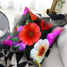 将图片加载到图库查看器,Bright Red Flower Cushion Cover Home Fashion Decoration Red Orange Pink Poppy Flowers Decorative Throw Pillow Cover Case Cushion Home Living Room Pillow Case Super Soft Short Plush Cushion Cover 45x45CM