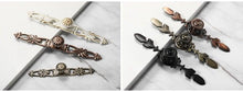 Load image into Gallery viewer, Bronze Door Handles Cabinet Handle Antique Cabinet Pulls Wardrobe Drawer Knobs Zinc Alloy Cupboard Furniture Hardware Center Shabby Chic Drawer Pulls Handles Antique Bronze Kitchen Cabinet Drop Bail Pulls Handles
