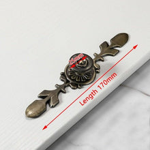 Load image into Gallery viewer, Bronze Door Handles Cabinet Handle Antique Cabinet Pulls Wardrobe Drawer Knobs Zinc Alloy Cupboard Furniture Hardware Center Shabby Chic Drawer Pulls Handles Antique Bronze Kitchen Cabinet Drop Bail Pulls Handles