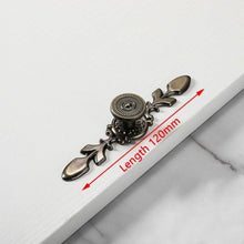 Load image into Gallery viewer, Bronze Door Handles Cabinet Handle Antique Cabinet Pulls Wardrobe Drawer Knobs Zinc Alloy Cupboard Furniture Hardware Center Shabby Chic Drawer Pulls Handles Antique Bronze Kitchen Cabinet Drop Bail Pulls Handles