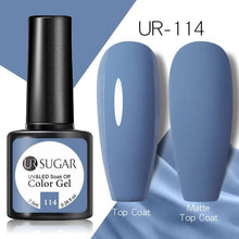Load image into Gallery viewer, Brown Blue Gel Nail Polish UV LED Autumn Winter Series Matte And Glossy Colors Elegant Stylish Design For Womens