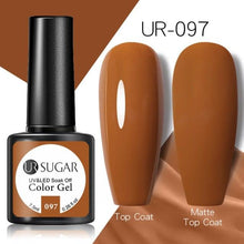 Load image into Gallery viewer, Brown Blue Gel Nail Polish UV LED Autumn Winter Series Matte And Glossy Colors Elegant Stylish Design For Womens