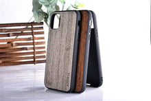 Load image into Gallery viewer, Brown Simple Easy Grip Wooden Design Slim Case for iPhone 11 14 12 13 Pro XS Max x XR mini SE2 SE 7 6 8 6s Plus Cover Wood Bamboo Pattern Leather Vintage Case