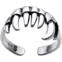 将图片加载到图库查看器,Silver Plated Terrible Teeth Toe Ring