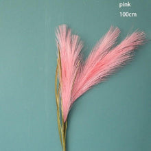 Load image into Gallery viewer, Bulrush Artificial Pampas Grass Phragmites 100cm Popular Natural Dried Small Pampas Grass For Wedding Flower Bunch Floor Vase Filler for Living Room Kitchen Decor