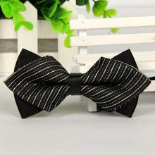 Load image into Gallery viewer, Business Black Golden Butterfly Men Bowtie Luxury Double Layer Pointed Classic Bow Tie Lovely Men Gift For Office And Meetings