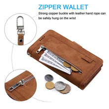 Load image into Gallery viewer, Business Blue New Cards Flip Leather Case For iPhone 14 13 12 11 Pro Max 10 X 6 6s 7 8 Plus XR XS Max Multifunctional Wallet Phone Case Multi-Card Wallet Leather iphone Case