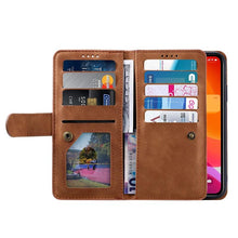 Load image into Gallery viewer, Business Blue New Cards Flip Leather Case For iPhone 14 13 12 11 Pro Max 10 X 6 6s 7 8 Plus XR XS Max Multifunctional Wallet Phone Case Multi-Card Wallet Leather iphone Case