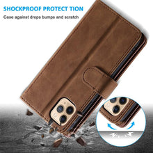 Load image into Gallery viewer, Business Blue New Cards Flip Leather Case For iPhone 14 13 12 11 Pro Max 10 X 6 6s 7 8 Plus XR XS Max Multifunctional Wallet Phone Case Multi-Card Wallet Leather iphone Case