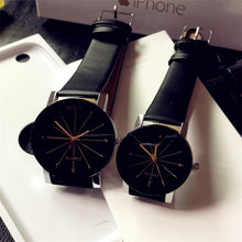 Load image into Gallery viewer, Business Luxury Couple Quartz Watch Dial Hour Analog Women Watches Men Leather Wristwatches Casual Simple Rhinestone Quartz Leather Wrist Watch For Father’s Day