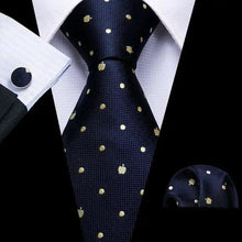 Load image into Gallery viewer, Business Luxury Men Silk Necktie Fashion Tie Sets For Men Wedding Party Wear Elegant Neck Tie Design For Men Soft Business Casual Suit Neckties