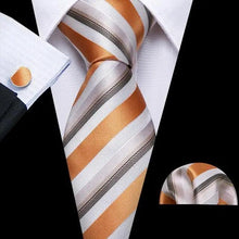 Load image into Gallery viewer, Business Luxury Men Silk Necktie Fashion Tie Sets For Men Wedding Party Wear Elegant Neck Tie Design For Men Soft Business Casual Suit Neckties