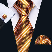 Load image into Gallery viewer, Business Luxury Men Silk Necktie Fashion Tie Sets For Men Wedding Party Wear Elegant Neck Tie Design For Men Soft Business Casual Suit Neckties
