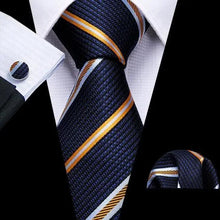 Load image into Gallery viewer, Business Luxury Men Silk Necktie Fashion Tie Sets For Men Wedding Party Wear Elegant Neck Tie Design For Men Soft Business Casual Suit Neckties