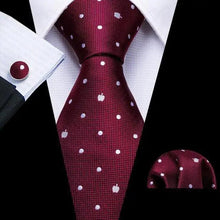 Load image into Gallery viewer, Business Luxury Men Silk Necktie Fashion Tie Sets For Men Wedding Party Wear Elegant Neck Tie Design For Men Soft Business Casual Suit Neckties