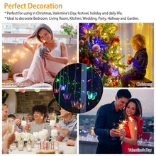 将图片加载到图库查看器,Butterfly Curtain String Lights USB Powered with 8 Modes 96 LED Remote Control