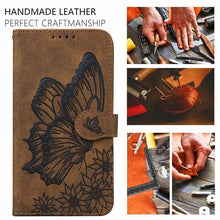 Load image into Gallery viewer, Butterfly Leather Flip Cover For Xiaomi Mi11 Redmi Note 9T 9 9A 9S 8 Pro 8A POCO X3 NFC M3 F3 10 Pro Lite Phone Wallet Book Case Retro Leather Flip Magnetic Mobile Phone Case