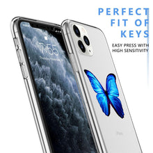 Load image into Gallery viewer, Butterfly Soft Clear Protection Case For iPhone Soft Cover For iPhone 11 12 13 14 Pro Max Mini Crystal Clear Cute Shockproof Slim Fit Bumper Protective Cover Colorful Butterfly Design Case For Girls
