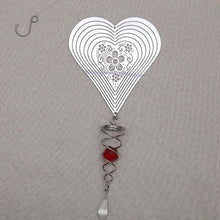 Load image into Gallery viewer, Butterfly Wind Spinner Hanging With Gazing Ball Spiral Tail 3D Metal Rotating Outdoor Stainless Steel Butterfly Metal Wind Chime Christmas Pendant Hanging Spiral Wind-chimes Garden Yard Home Decor