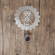 Load image into Gallery viewer, Butterfly Wind Spinner Hanging With Gazing Ball Spiral Tail 3D Metal Rotating Outdoor Stainless Steel Butterfly Metal Wind Chime Christmas Pendant Hanging Spiral Wind-chimes Garden Yard Home Decor