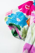 Load image into Gallery viewer, Modern Floral Print Tie Neck Dress Elegant & Timeless Colorful Dress