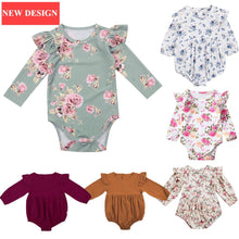 将图片加载到图库查看器,Toddler Infant Newborn Baby Girls Kids Long Butterfly Sleeve Romper Outfits Playsuit Jumpsuit