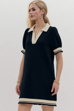 Load image into Gallery viewer, Trendy Contrast Short Sleeve Mini Dress Soft & Comfortable Casual Dress for Women