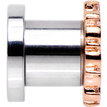将图片加载到图库查看器,0G Clear Gem Flowering Frame Screw Fit Tunnel Plug Set