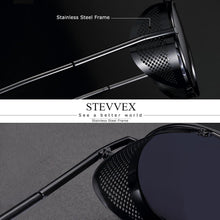 将图片加载到图库查看器,Luxury Round Metal Polarized Steampunk Round Sunglasses Retro sun glasses Glasses Vintage Style For Men and Women With UV400 Protection