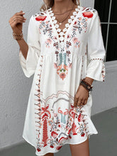 Load image into Gallery viewer, Exquisite Summer Feminine Lace Detail Printed Dress Chic Midi Lightweight Dress