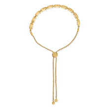 Load image into Gallery viewer, 14k Yellow Gold Plated .925 Sterling 5/8 Cttw Diamond Composite Cushion Frame 4â€-10†Adjustable Bolo Bracelet (G-H Color, I1-I2 Clarity)