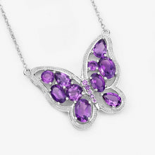 Load image into Gallery viewer, 4.32 Carat Genuine Amethyst .925 Sterling Silver Necklace
