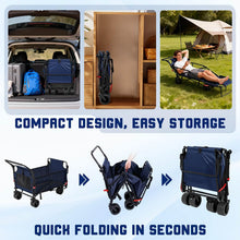 将图片加载到图库查看器,2-in-1 Folding Wagon Cart Chair 650LBS Capacity