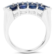 Load image into Gallery viewer, 2.60 Carat Genuine Blue Sapphire .925 Sterling Silver Ring