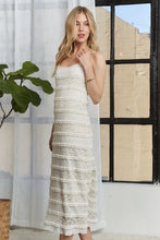 Load image into Gallery viewer, Lace Scoop Neck Midi Cami Dress โ Elegant Lace Scoop Neck Dress with Romantic Detailing for Formal Events and Special Occasions