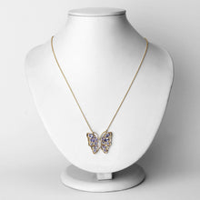Load image into Gallery viewer, 2.76 Carat Genuine Tanzanite and White Zircon .925 Sterling Silver Necklace